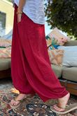 Sandbar Linen Blend Bloom Barrel Pant Rioja